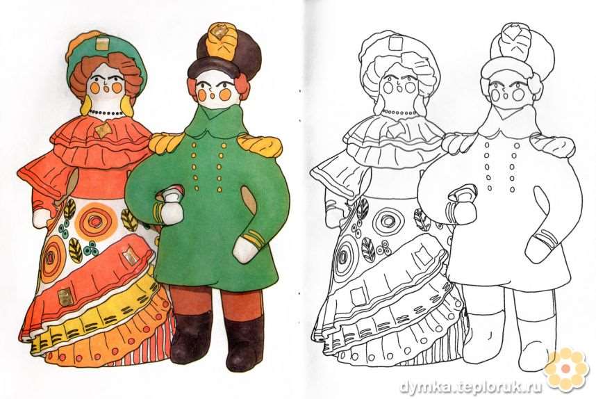 Рисование дымковской игрушки