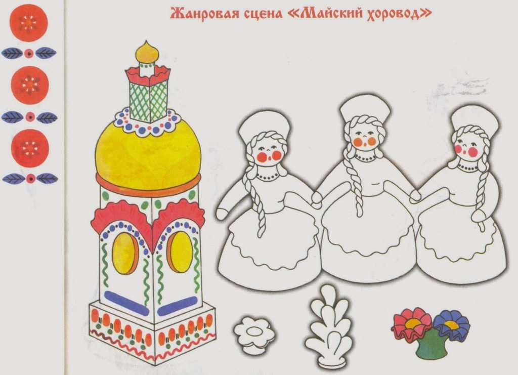Рисование дымковской игрушки