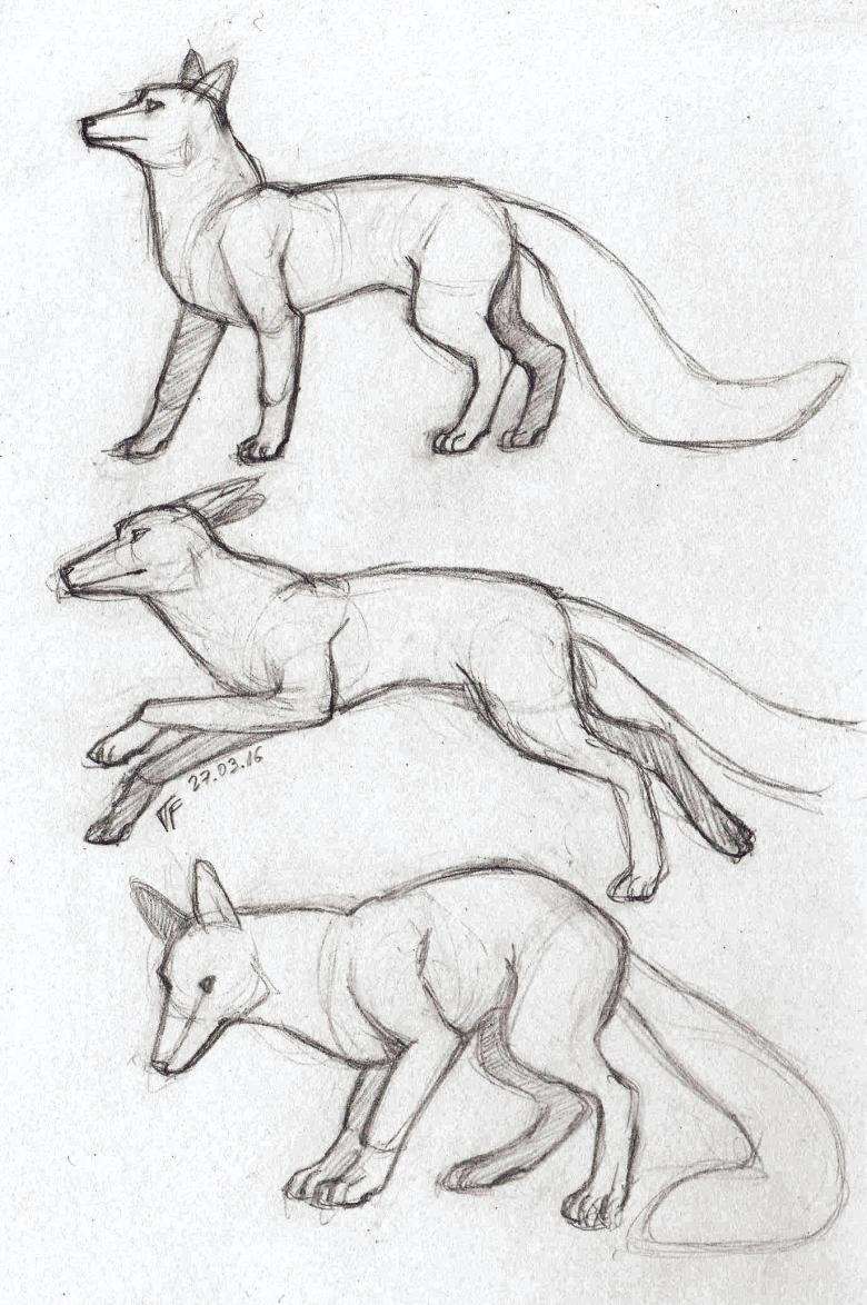 Нарисованная лиса.