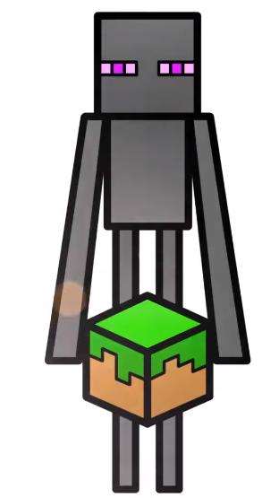 Пошаговое рисование Эндермена из Minecraft