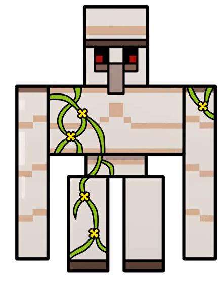 Рисование железного голема шаг за шагом Minecraft