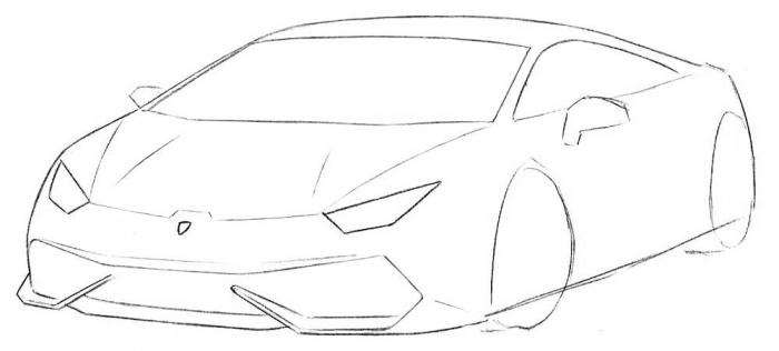 Как нарисовать спортивный автомобиль - шаг 6