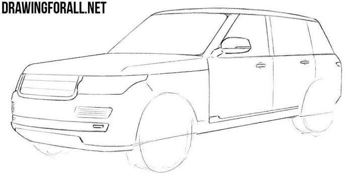 Как нарисовать Land Rover - шаг 6