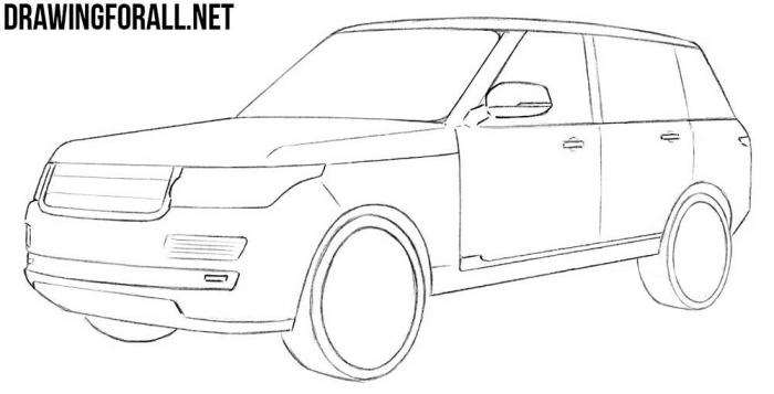 Как нарисовать Land Rover - шаг 7
