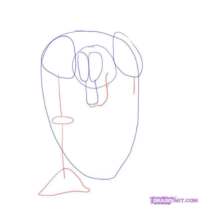 Рисование оборотня карандашом - шаг 3