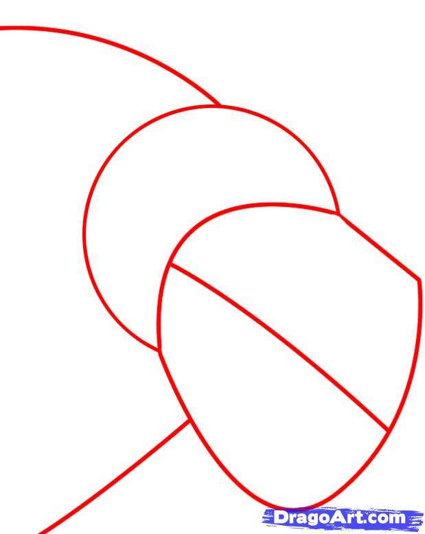 Рисование головы оборотня - шаг 1