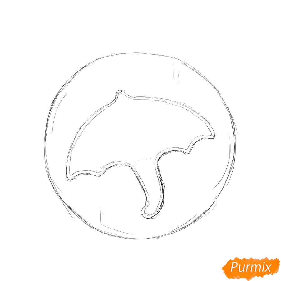 Как нарисовать зонтик из сахарных сот - шаг 5