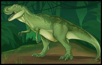 Тираннозавр-рекс (Tyrannosaurus rex) нарисован