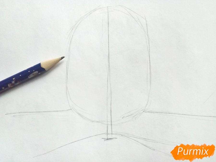 Рисуем белый ч зимой на снегу - Шаг 2