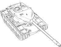 Фотография Тяжелый американский танк Т-57 с карандашом