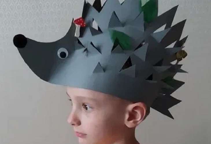 Бумажная шляпа ежика