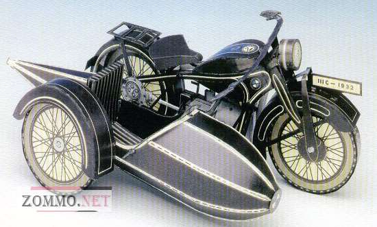 Бумажный мотоцикл BMW R16