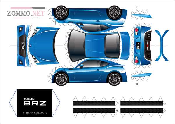 Бумажный Subaru BZR
