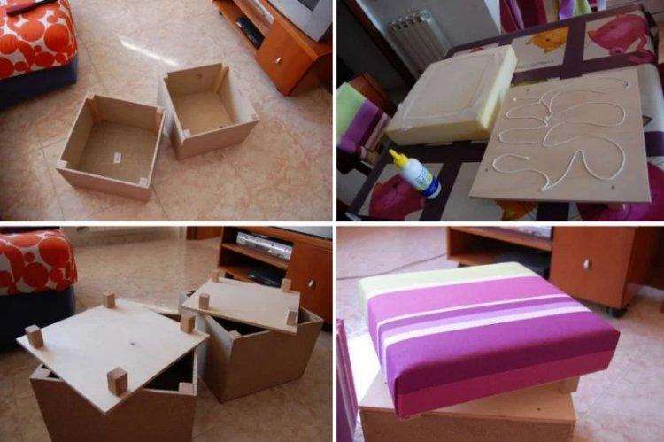 Оттоманка из ДСП в виде куба своими руками - как сделать