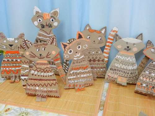 Сделай сам картонный кот 10