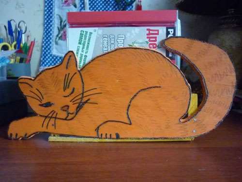 Самодельные поделки для кошек из картона