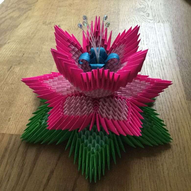 Оригами модульные бумажные цветы DIY