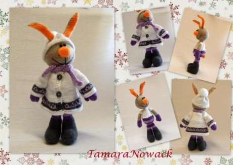 Зайка с вязальными спицами Tamaranovac