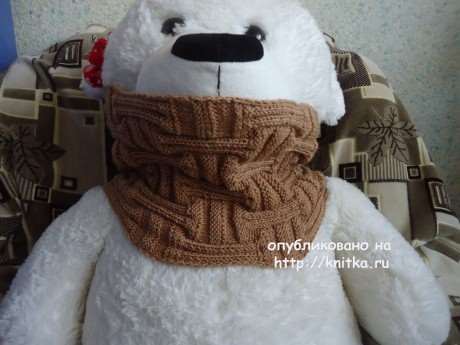 Узор для двустороннего снуда спицами