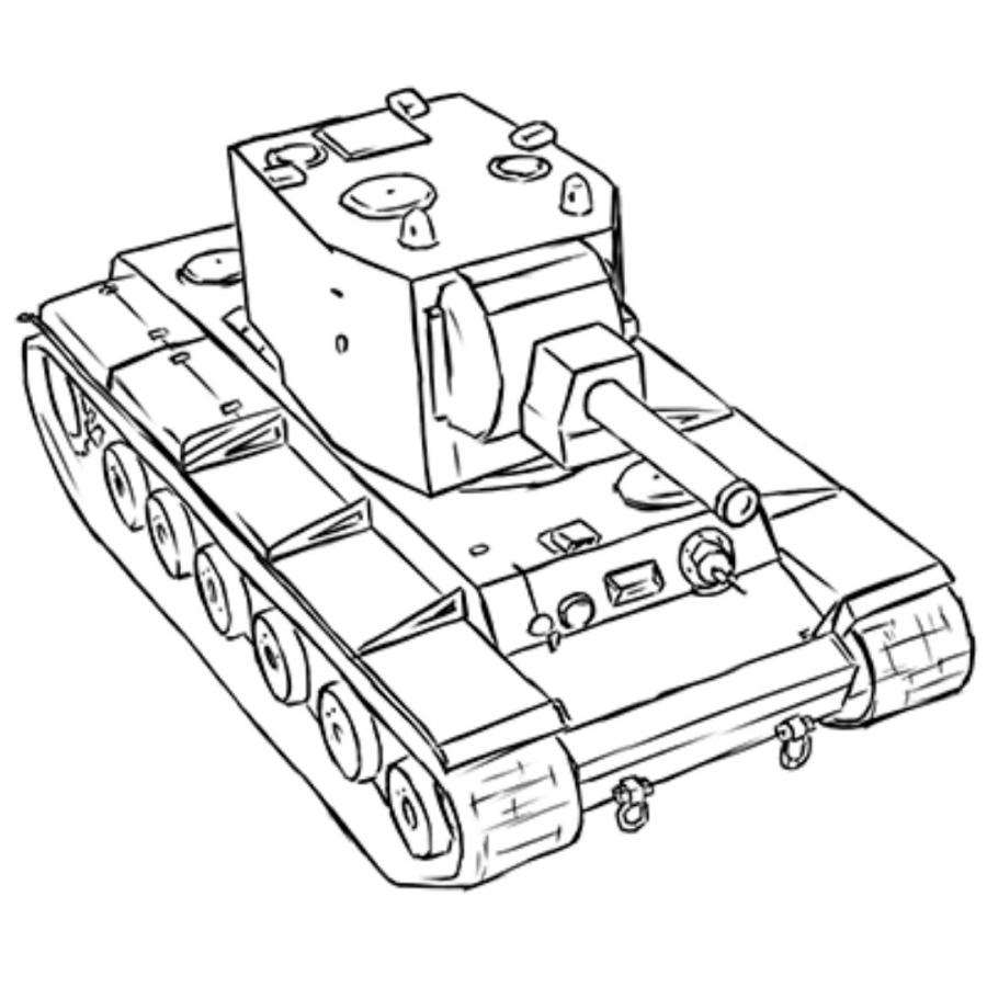 КВ-2 с карандашом