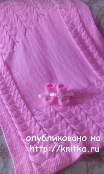 Детское постельное белье, связанное спицами, работа Аллы Мишенькиной