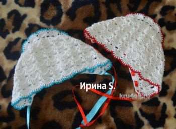 Чепчики для новорожденных - работа Ирины липкая!